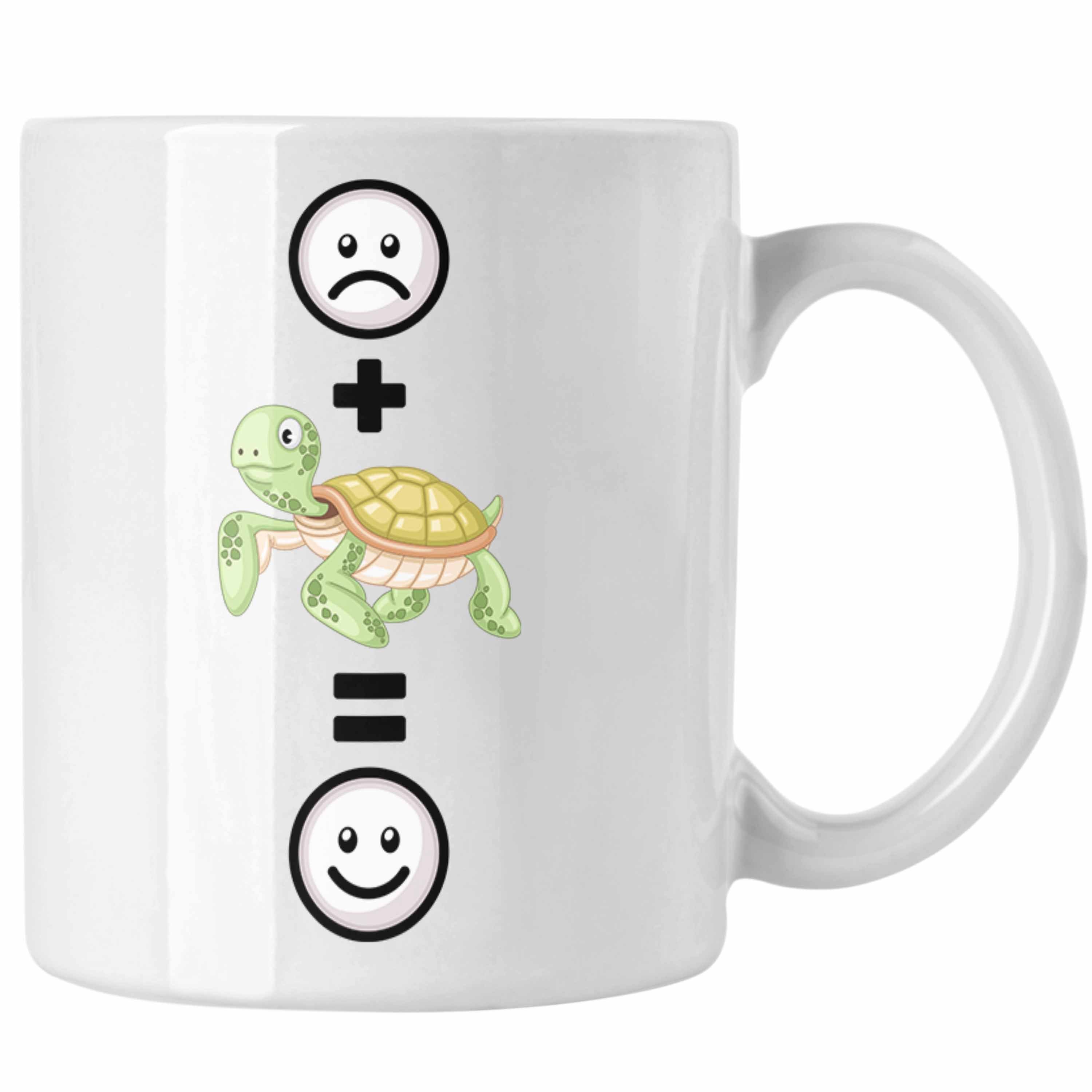 Trendation Tasse Schildkröte Tasse Geschenk für Schildkröten-Liebhaber Züchter Lustige Weiss