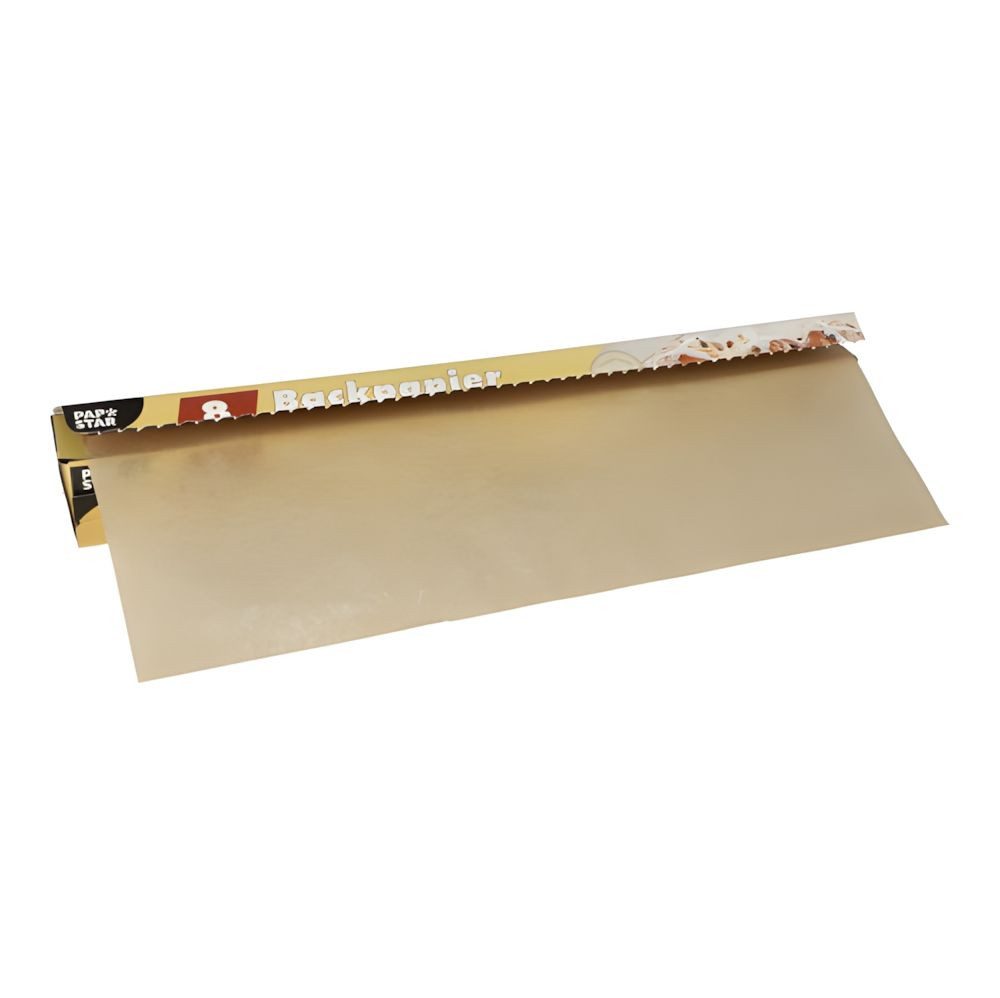 PAPSTAR Backpapier Backpapier 8 m x 38 cm braun in Faltschachtel 24 Stk