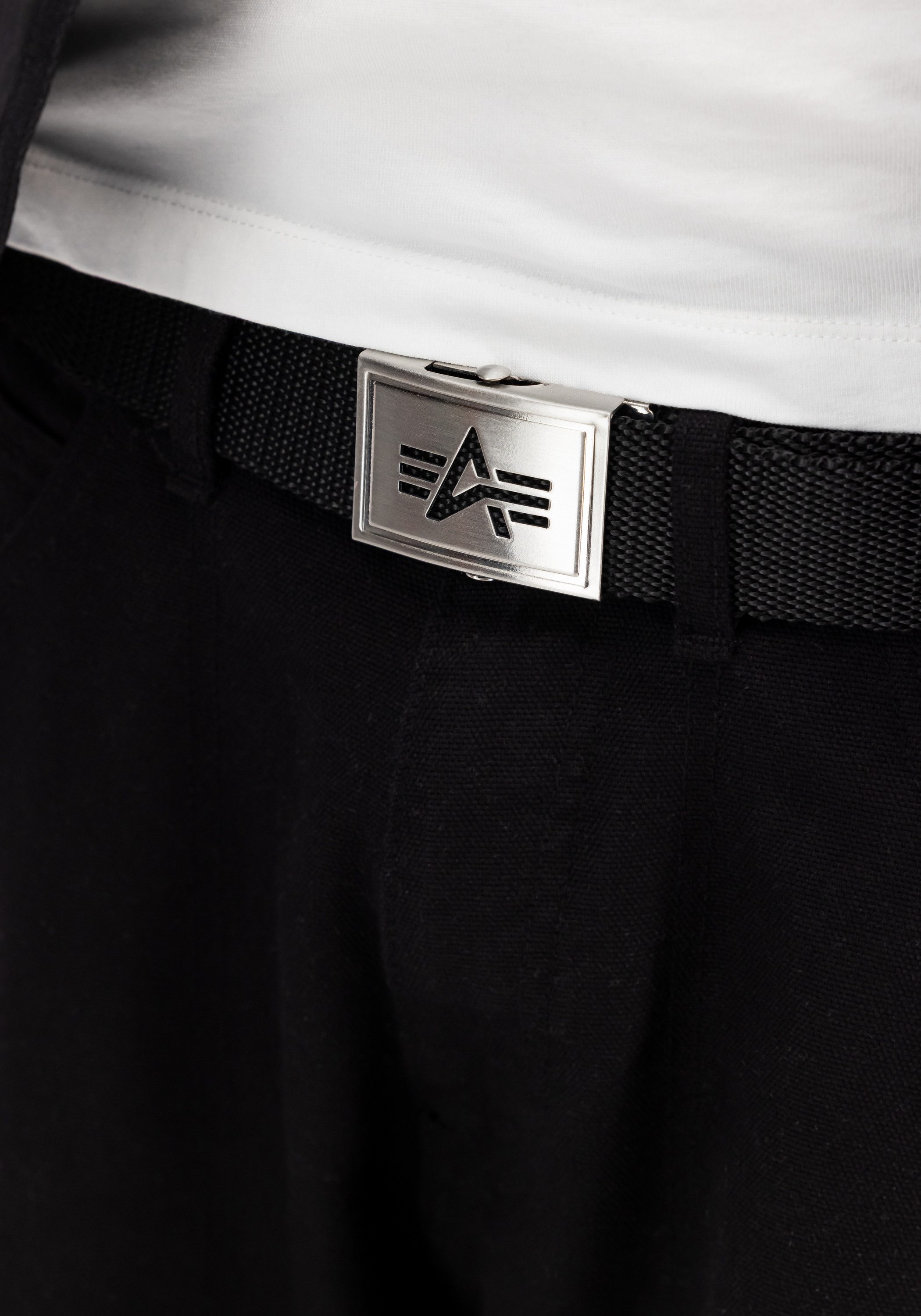 Alpha Industries Ledergürtel Heavy Duty Logo Belt