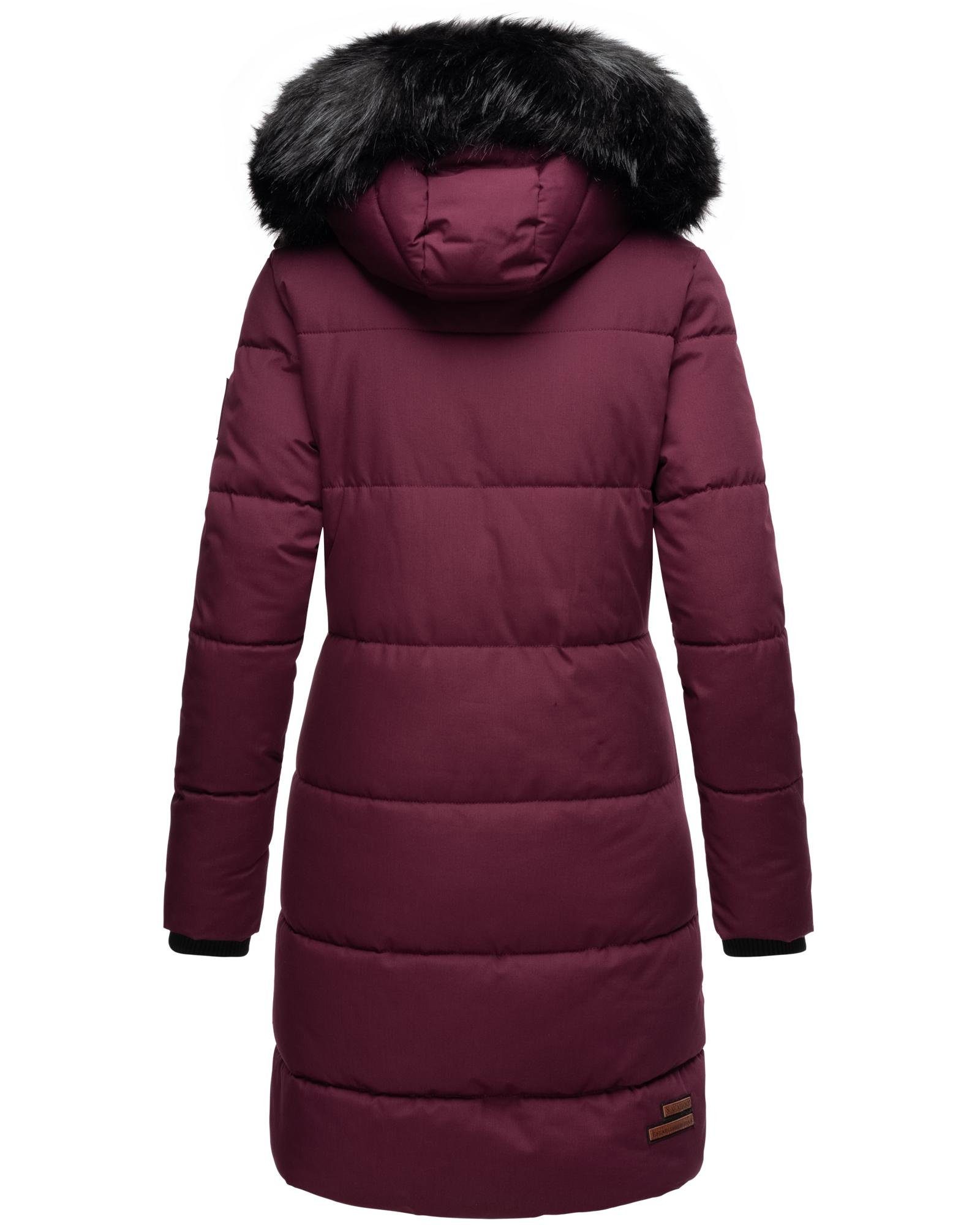 und Cosimaa Einkaufstasche Regenschirm Parka rot Damen Wintermantel inkl. Navahoo Warmer