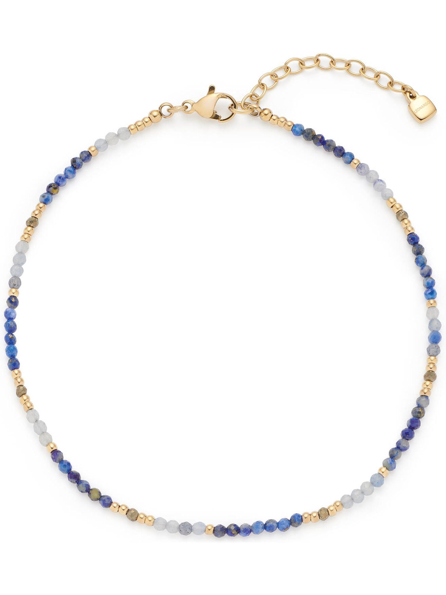 LEONARDO Fußkette Leonardo Damen-Fußkette Edelstahl Lapislazuli
