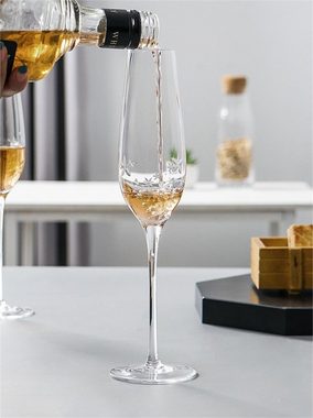 Rouemi Weinglas Champagnergläser, Kristallgläser mit Gravur, Weingläser Geschenkboxen, (4 teilig)