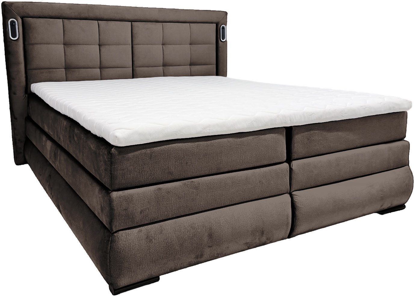 OTTO home Boxspringbett MIVVA, in H3, H4 oder Hmix H3/H4, wahlweise mit oder ohne LED-Leuchten