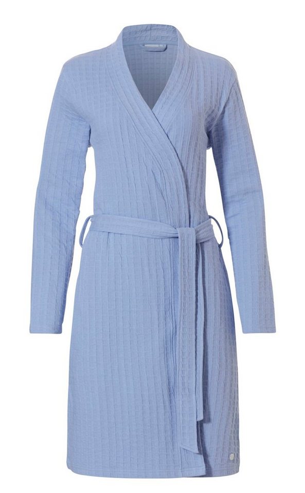 Gürtel, Damen Morgenmantel Pastunette Modisches Kimono Morgenmantel kurz, Form, Design Kimono-Kragen, Baumwollmischung,