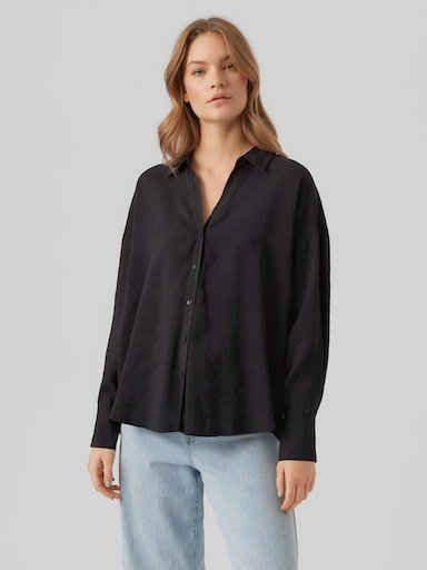 Vero Moda Hemdbluse VMQUEENY LS OVERSIZE SHIRT WVN GA NOOS