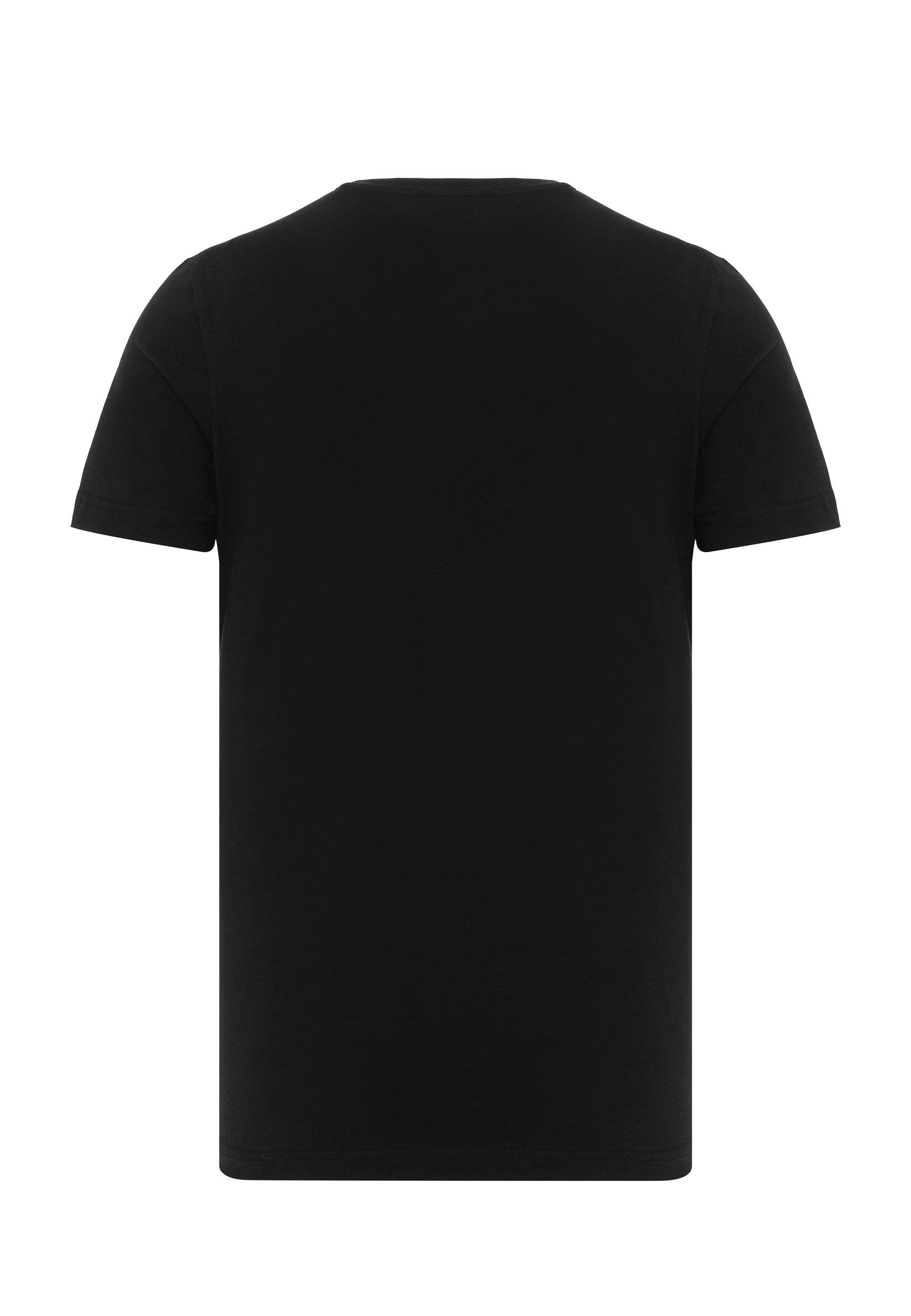 Strass-Print mit T-Shirt schwarz Cipo & Baxx