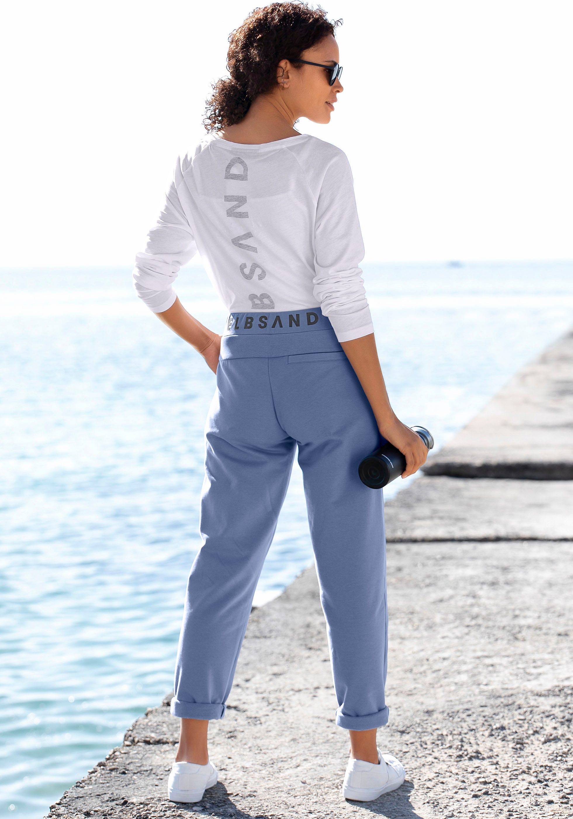 Elbsand Sweathose Brinja mit Logoprint am Bund und Taschen, Jogginghose, Relaxhose