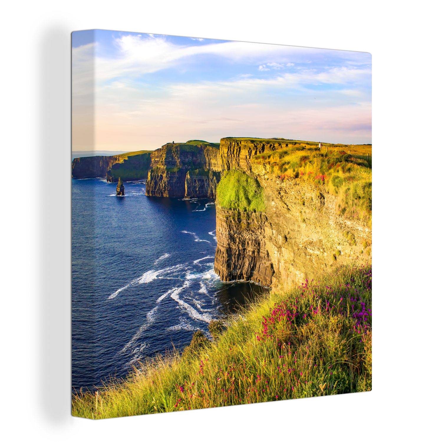 Kalkstein Leinwand Schlafzimmer Irland, in OneMillionCanvasses® (1 of St), für Wohnzimmer den Cliffs Moher Bilder von Leinwandbild