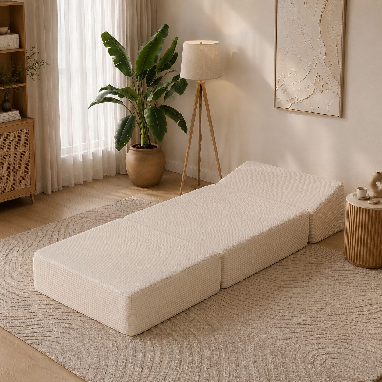 HOMALL Loungesofa Sofa mit Schlaffunktion, komprimiert verpackt, Wählbar als 1-Sitzer oder 2-Sitzer, vielseitig nutzbar für Wohnzimmer, Gästezimmer und kleine R – Bild 2 von 5
