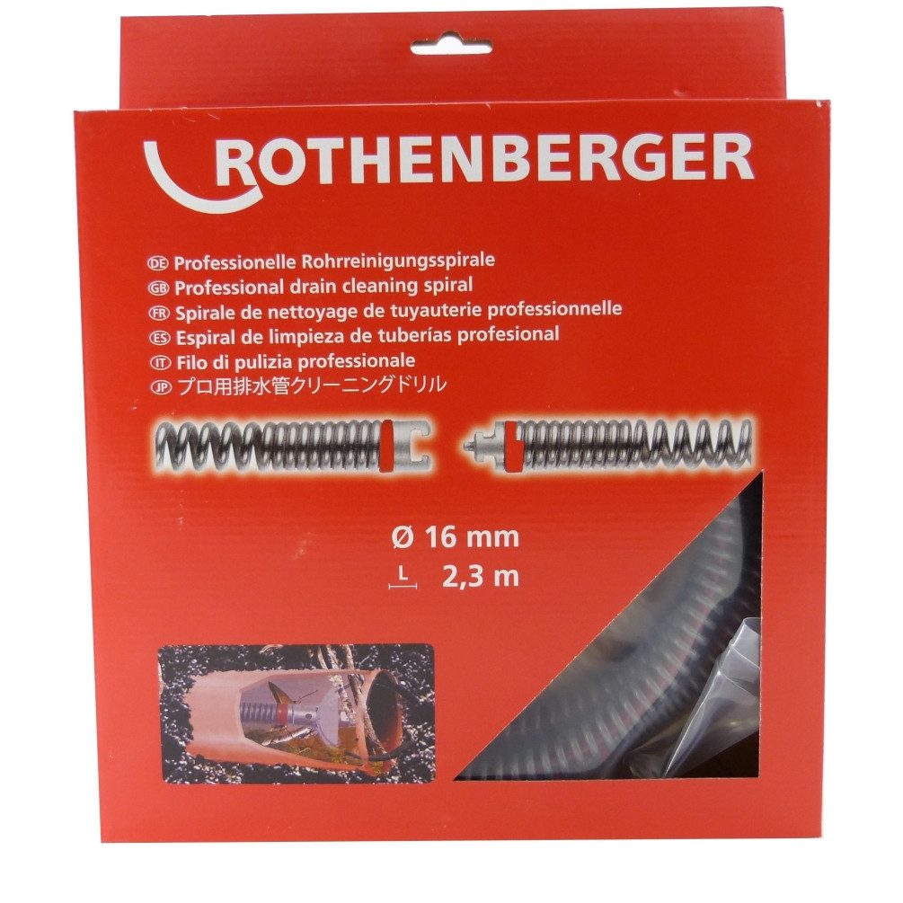 Rothenberger Rohrreinigungsmaschine S-SMK Spirale, 2,3 x 16 mm 72435 Rohrreinigungsger
