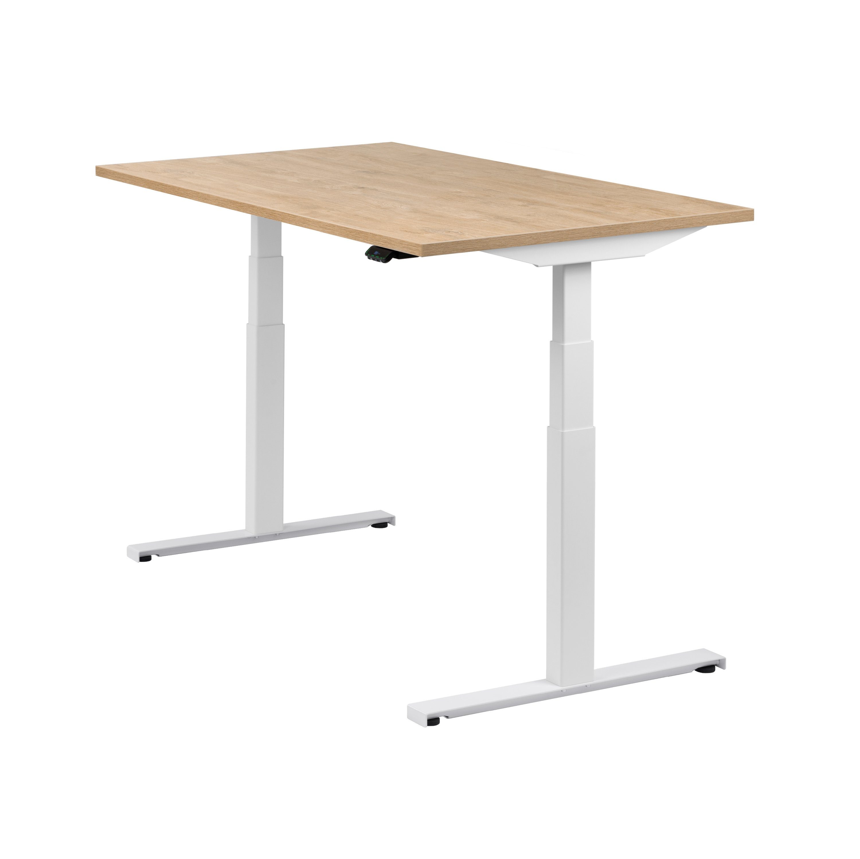 elektrisch 80 Wildeiche Schreibtisch x | office® boho 140 Tischplatte Weiß cm höhenverstellbar Weiß Easydesk, Wildeiche