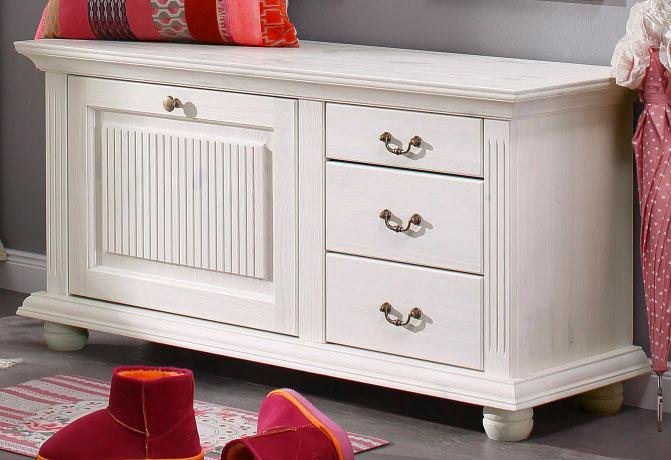 Home affaire Schuhbank »Irma«, aus massiver Kiefer mit dekorativen