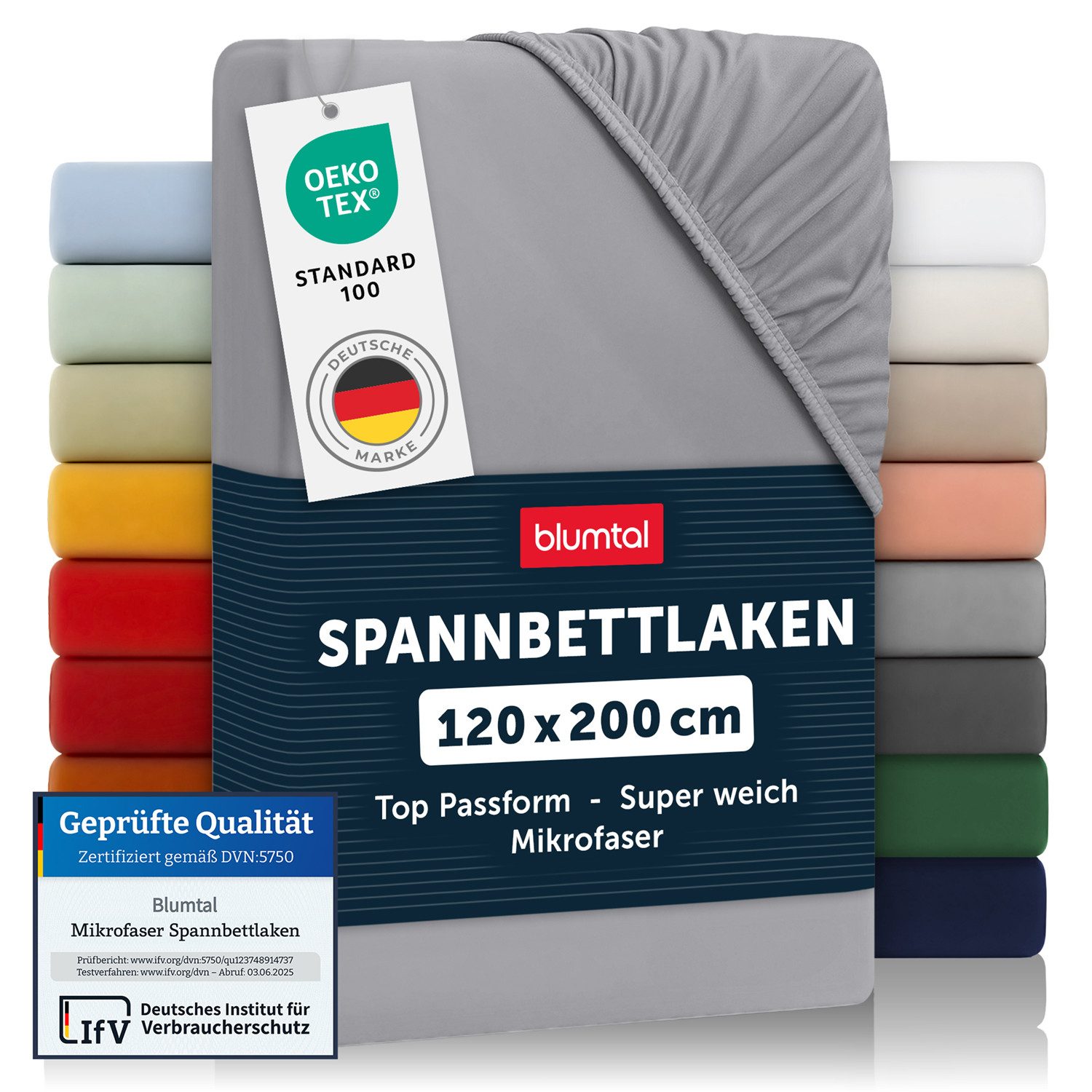 Blumtal Spannbettlaken Bettlaken aus Mikrofaser, Mikrofaser, Gummizug: rundum, (1 Stück)