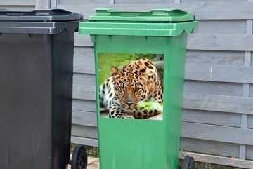 MuchoWow Wandsticker Panther - Jagd - Muster (1 St), Mülleimer-aufkleber, Mülltonne, Sticker, Container, Abfalbehälter