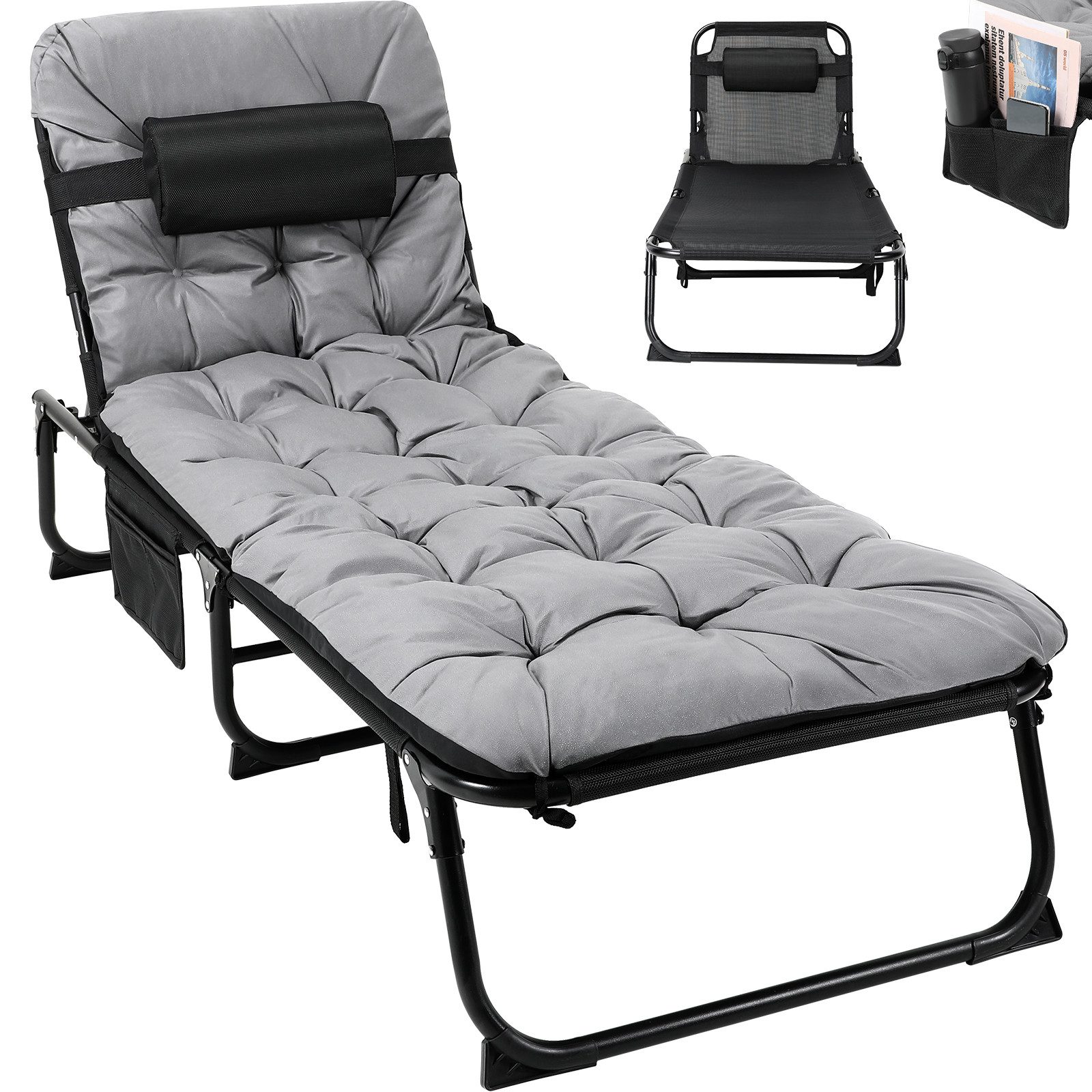 TLGREEN Klappbett XLGartenliege Campingbett Klappbar mit günstig online kaufen
