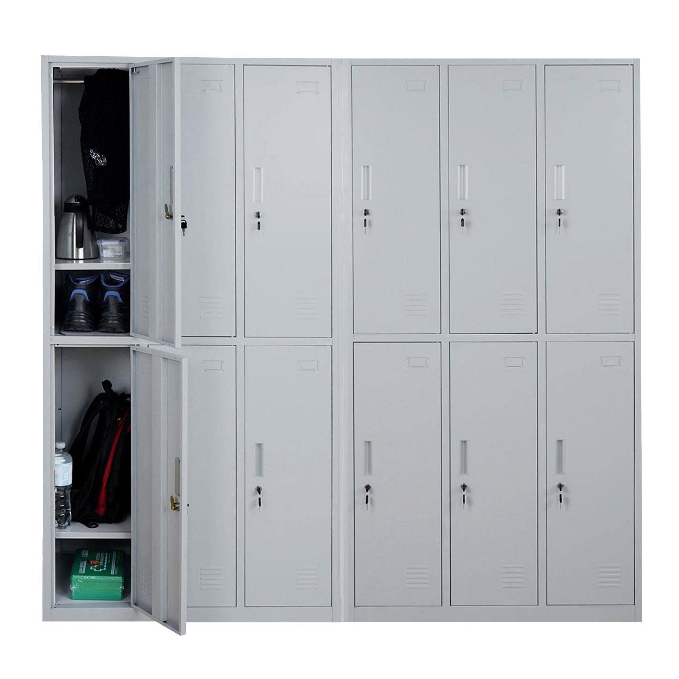 MCW Mehrzweckschrank Preston T829-12 Lüftungsschlitze, Drehriegelschloss inkl. 2 Schlüssel, Etikettenhalter
