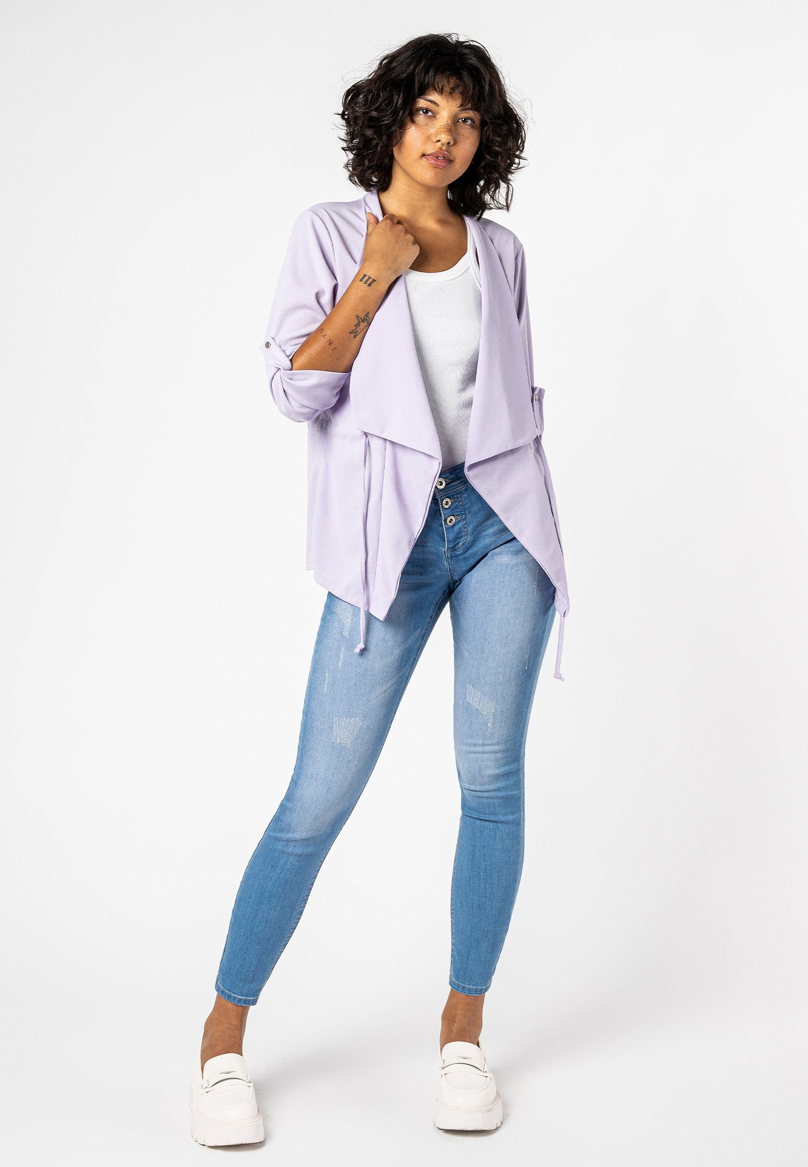 SUBLEVEL Blusenblazer Blazer zum Binden