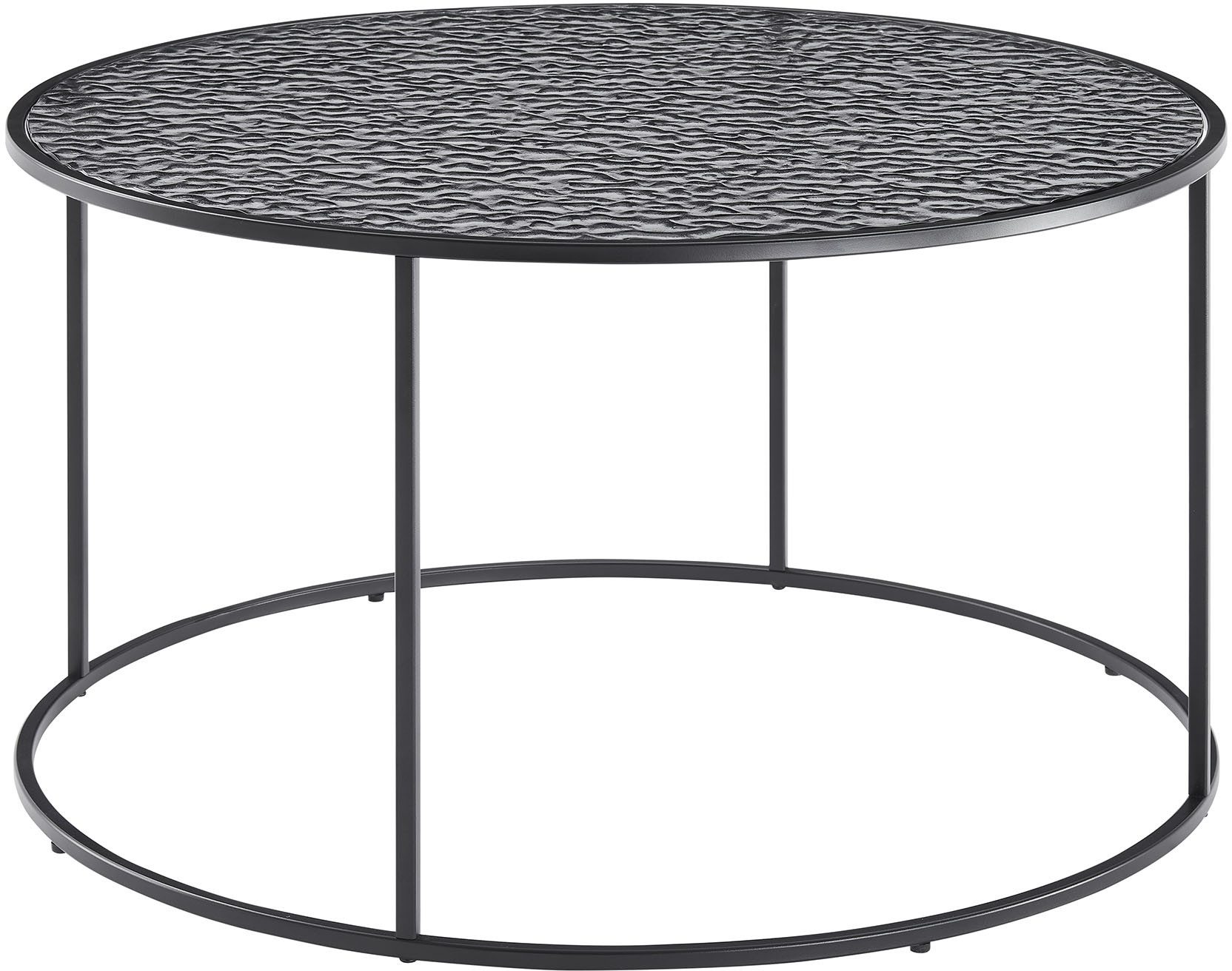 SalesFever Couchtisch Coffeetable Wohnzimmertisch für gemütliche Stunden (1-St), Glasplatte mit Strukturoptik
