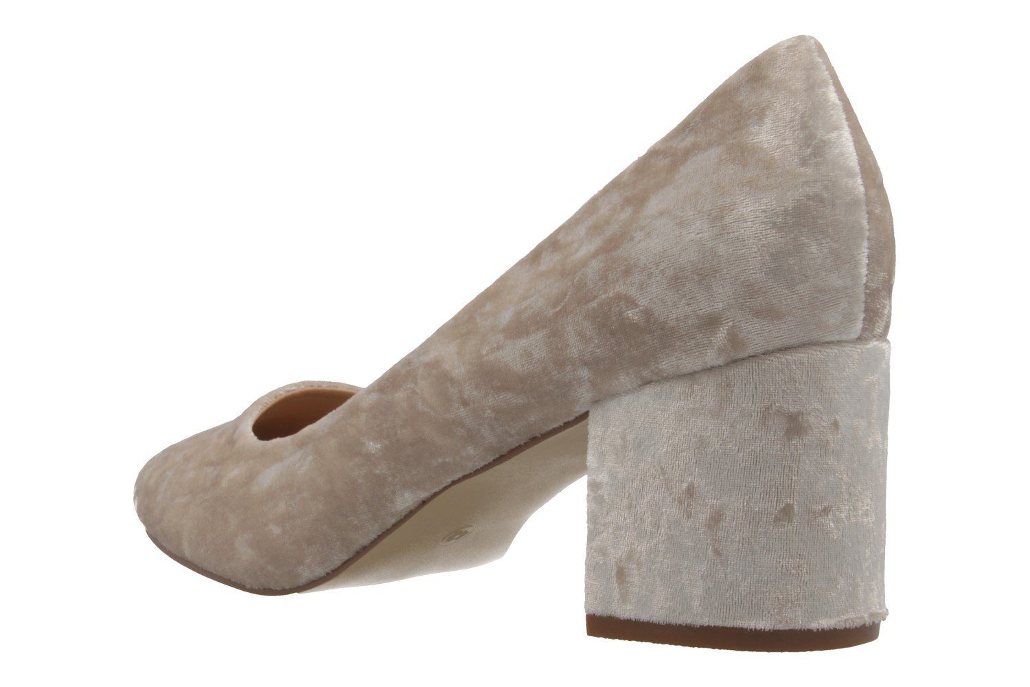 Fitters Footwear 2.978609 Sesy Beige Velvet Pumps