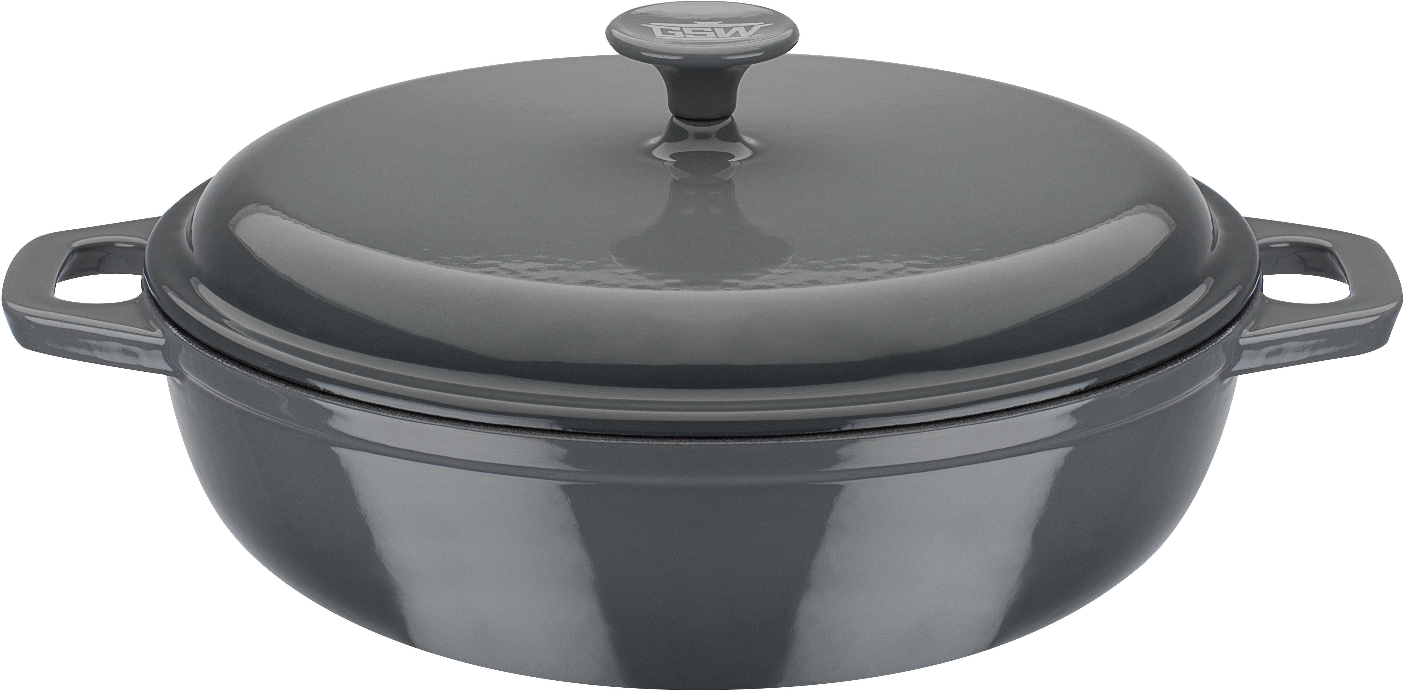 Schmortopf, Gusseisen, Induktion, »GREY«, 4,5 Liter Schmortopf, Gusseisen, Induktion, »GREY«, 4,5 Liter