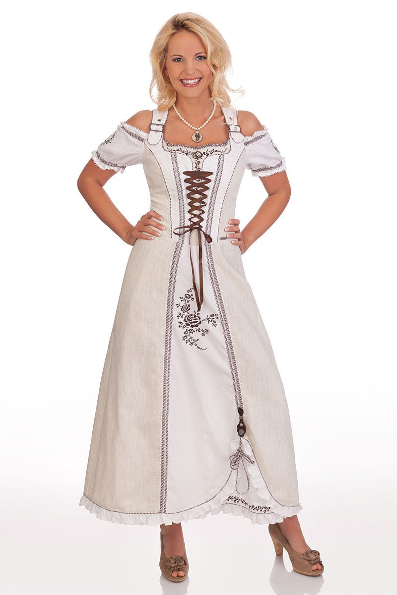 Spieth & Wensky Dirndl Landhauskleid - ASMARA - schwarz, natur