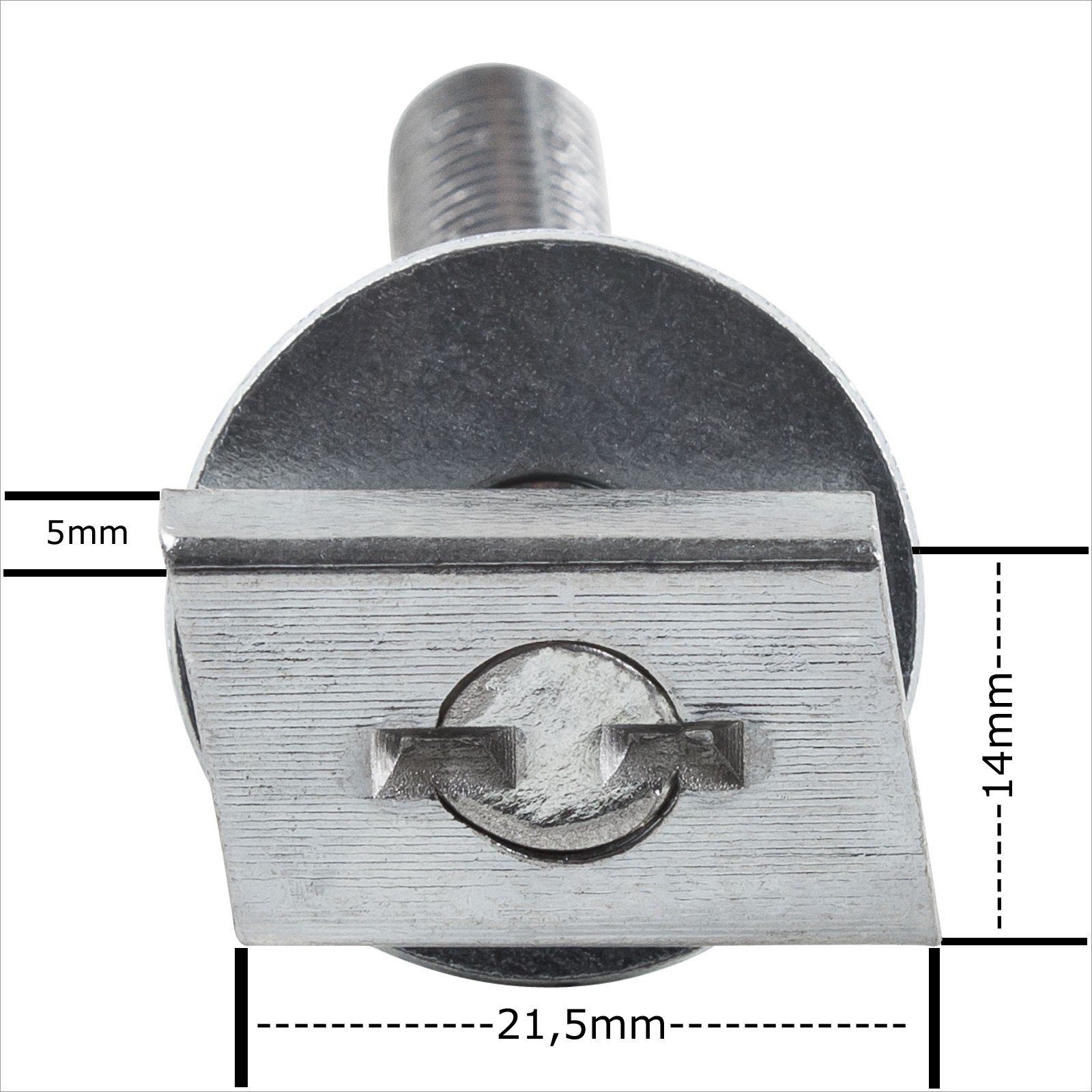 Symbionet Flachrundkopfschraube Hammerkopfschrauben M8 x 40 Hammerkopfbefestiger für Montageschiene