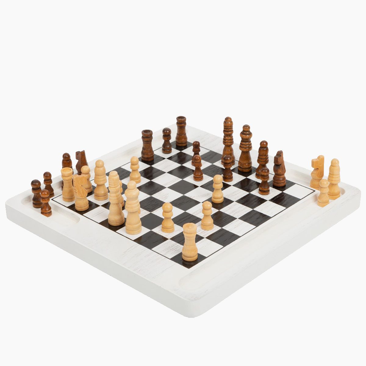 Small Foot Spielesammlung Brettspiel Шахматы und Dame, strategiespiel, Perfekt für Anfänger und Fortgeschrittene