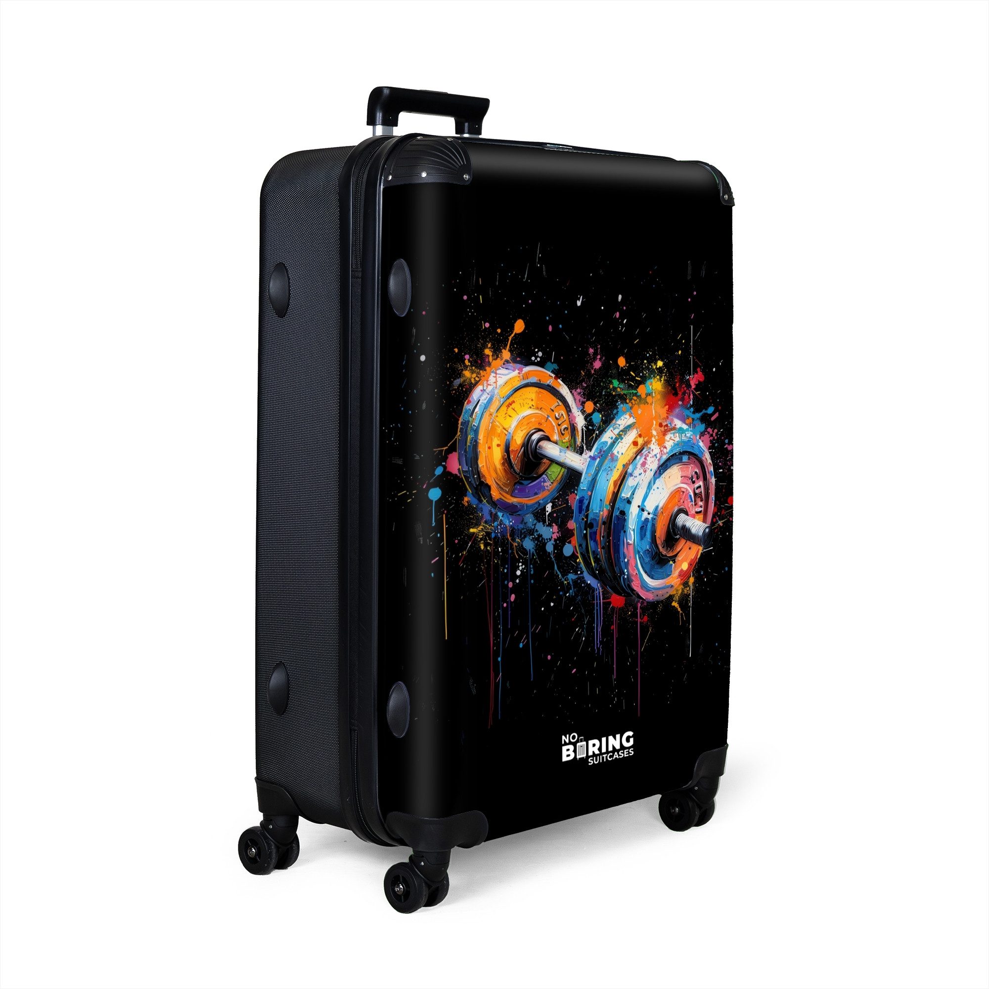 NoBoringSuitcases.com© Hartschalen-Trolley Hantel mit Graffiti 77 günstig online kaufen