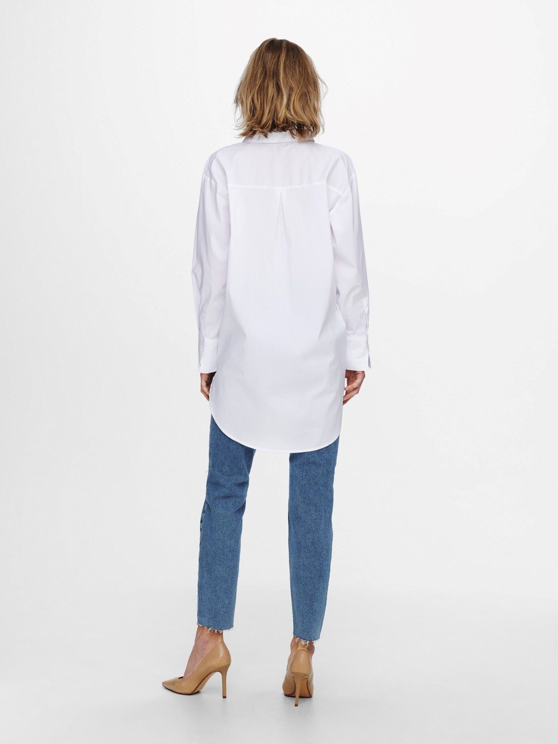 Freizeit Weiß Shirt de in Design JACQUELINE Bluse 3699 YONG (1-tlg) Blusenshirt Hemd JDY