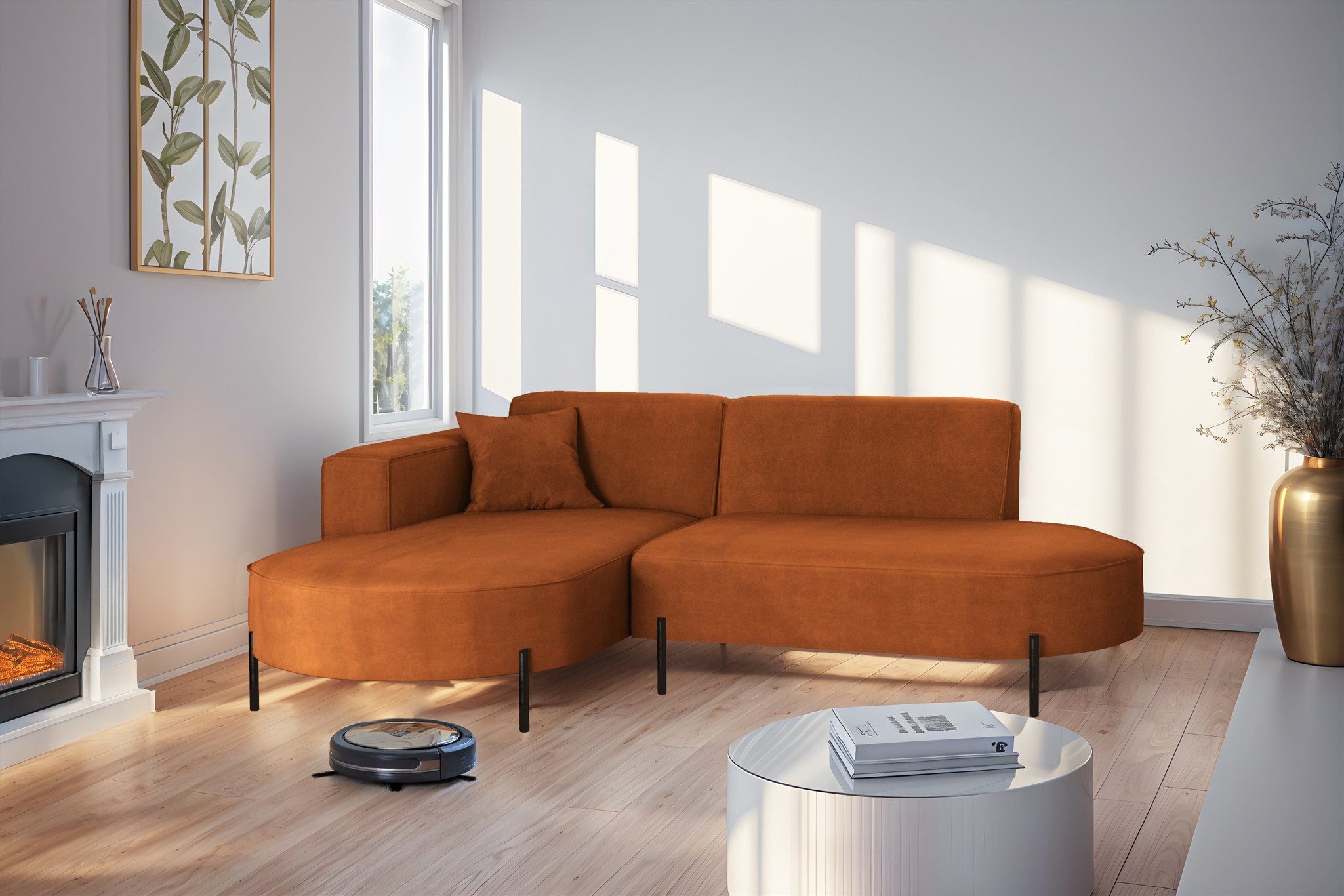Ecksofa Sofa VALENCIA XS in Stoff Noel