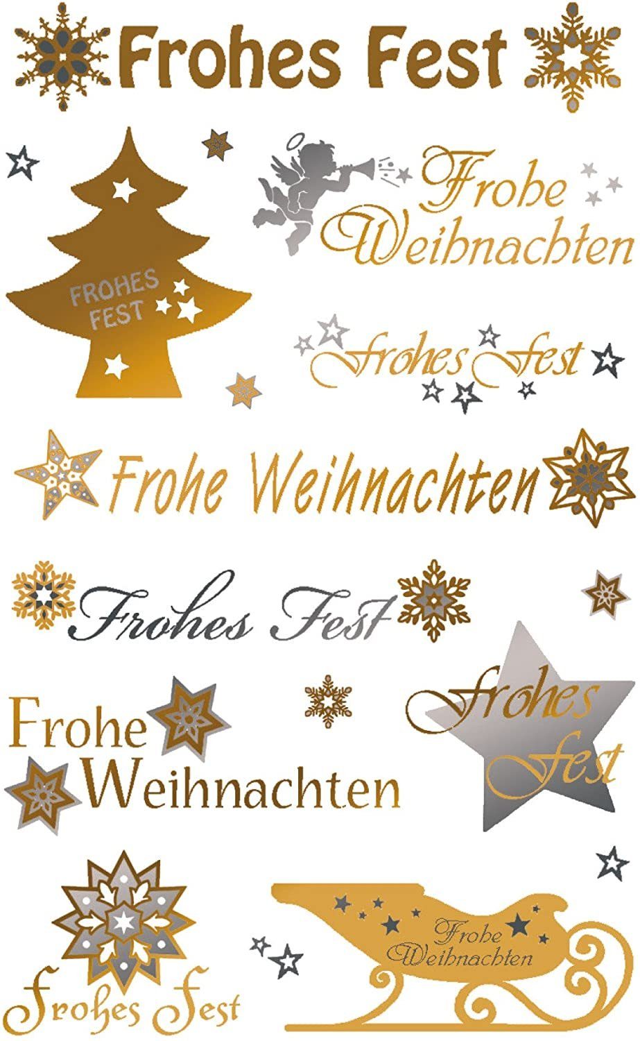 Avery Zweckform Aufkleber AVERY Zweckform ZDesign Weihnachts-Sticker Schrift + Symbole 52720