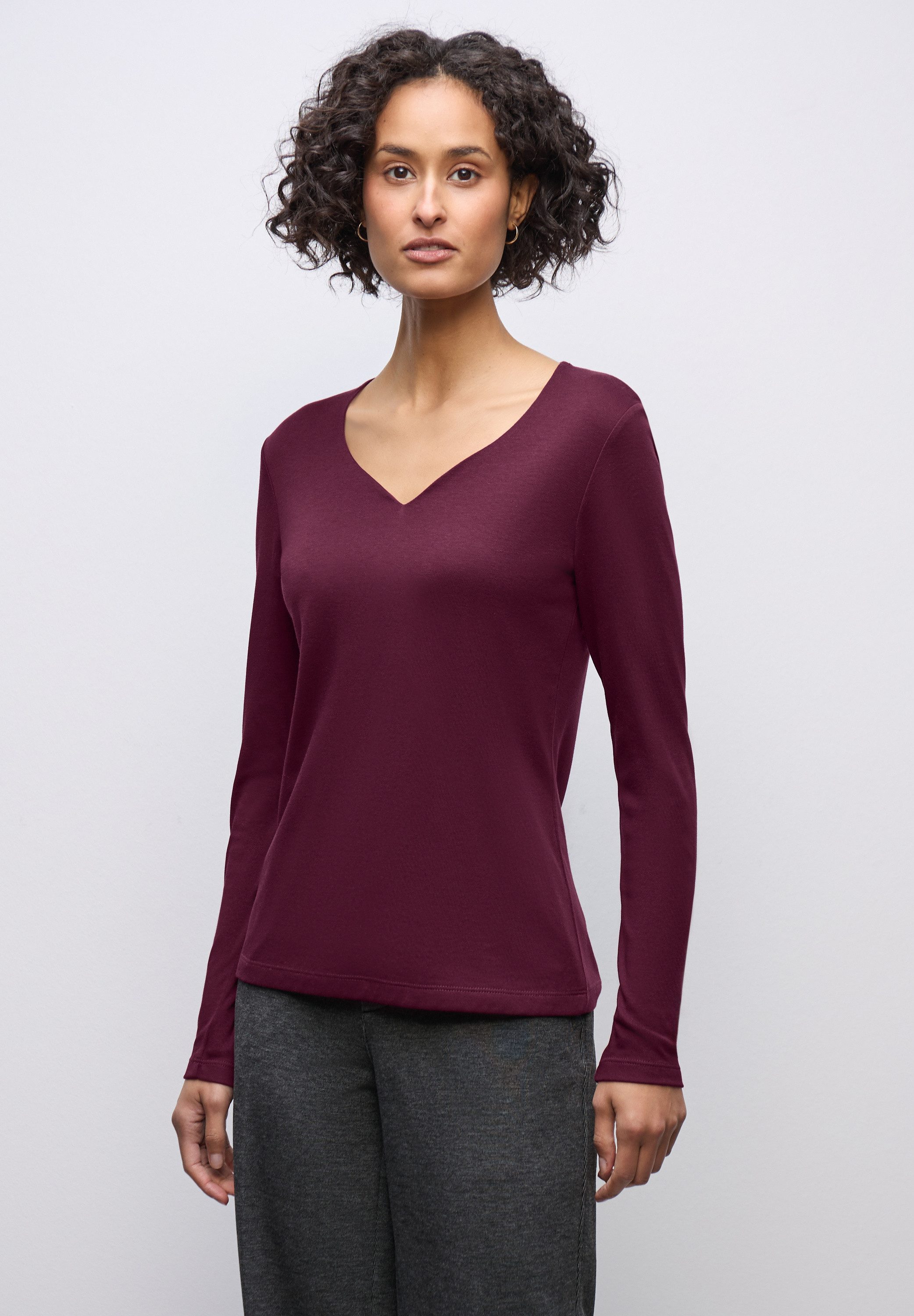 STREET ONE Langarmshirt im soften Baumwoll-Mix günstig online kaufen