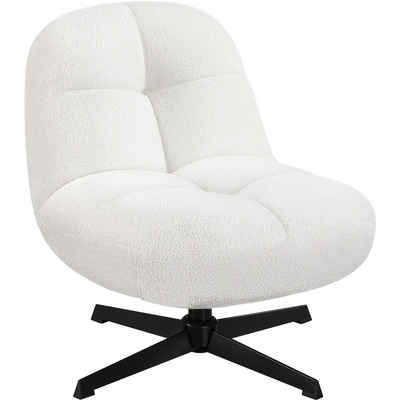 Yaheetech Sessel, Polstersessel ohne Armlehne 360° Drehbarer Sitz Sessel