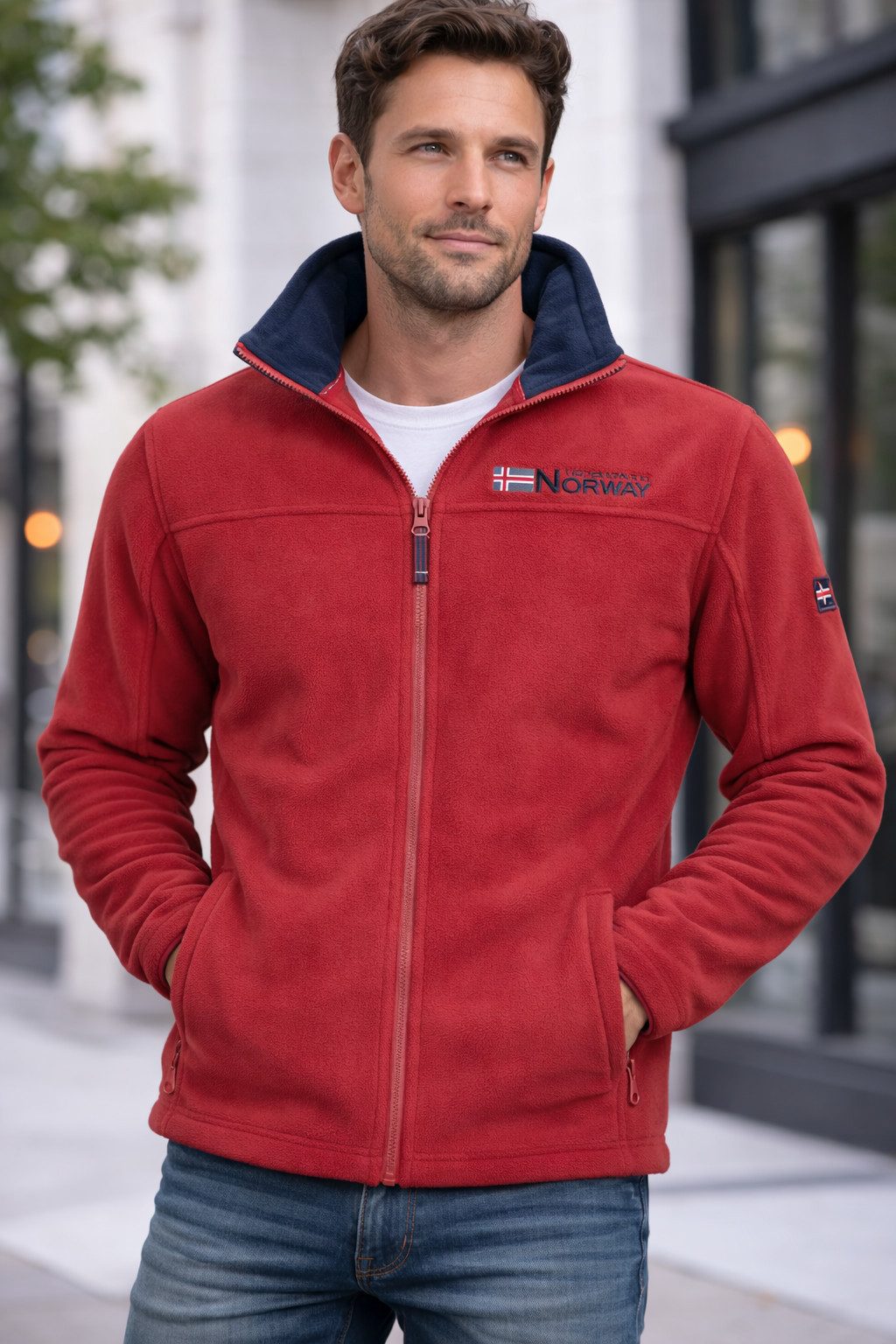 Geographical Norway Fleecejacke Herren Herbst Winter Polar Fleece Jacke Sweat Jacke Outdoor Übergang
