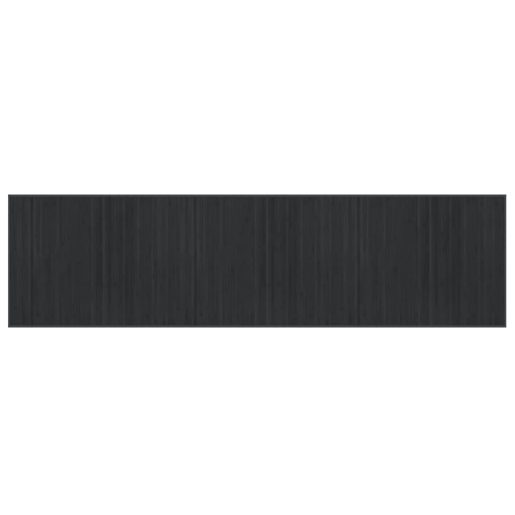 vidaXL Teppich Teppich Rechteckig Grau 80x300 cm Bambus, Rechteckig