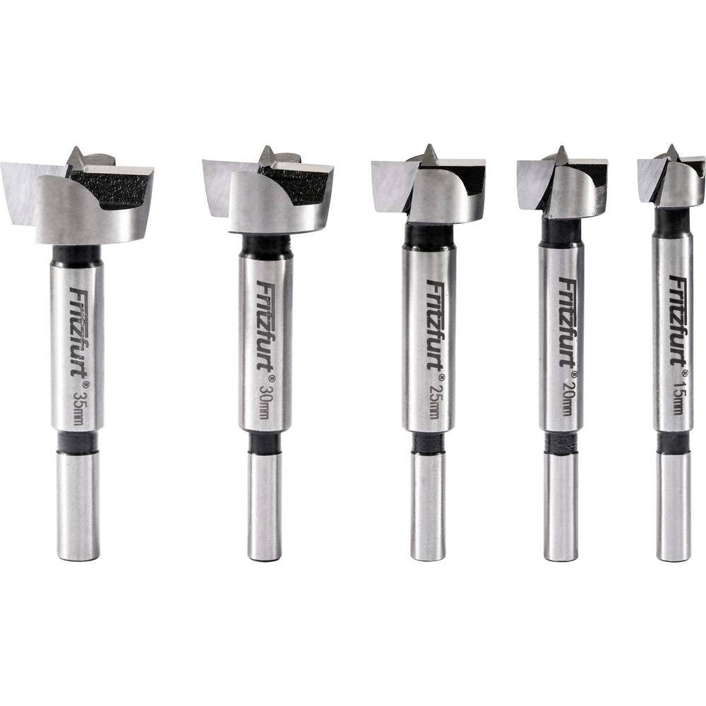 FRITZFURT Holzbohrer Forstnerbohrer-Set 6teilig 15 mm, 20 mm, 25 mm, 30 mm, 35 mm