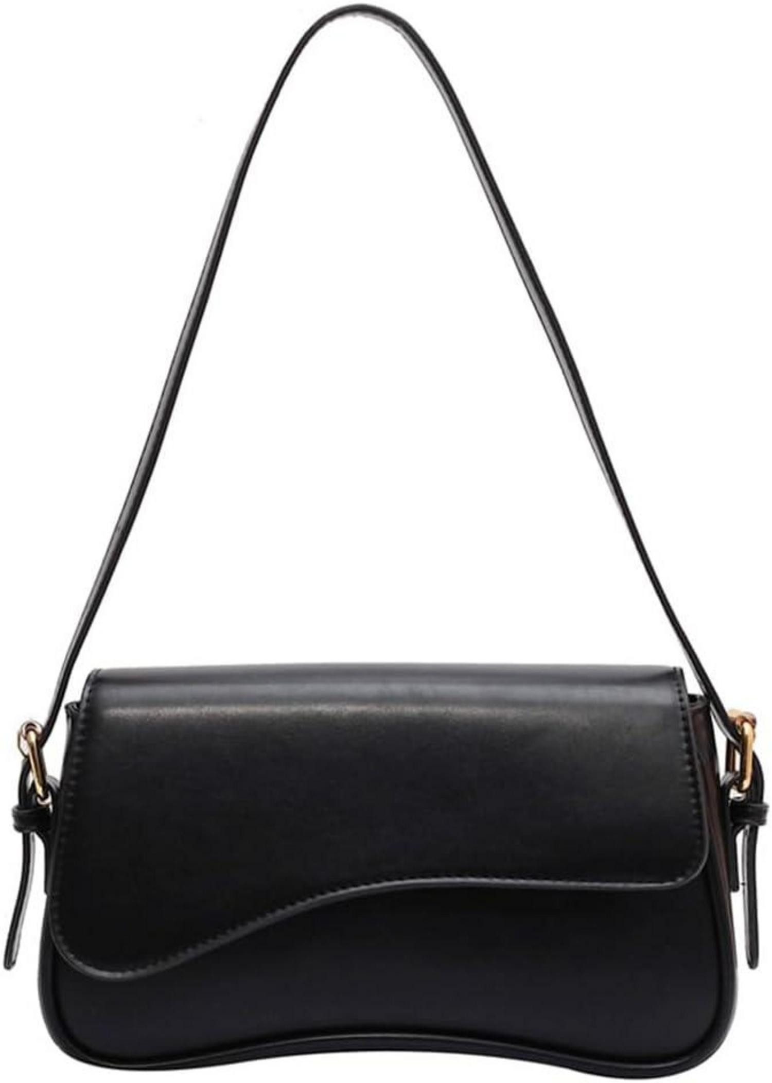 LuxusKollektion Handtasche Handtasche Mädchen Schultertasche Vintage y2k Leder Schwarz
