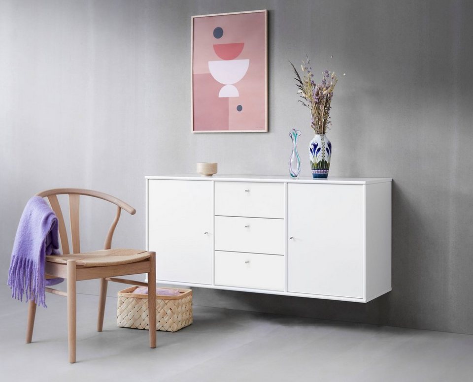 Hammel Furniture Sideboard Mistral, Hochwertig Schrank, hängend/stehend  montierbar, mit Türen und Schubladen, B: 133 cm, anpassungsbar Designmöbel