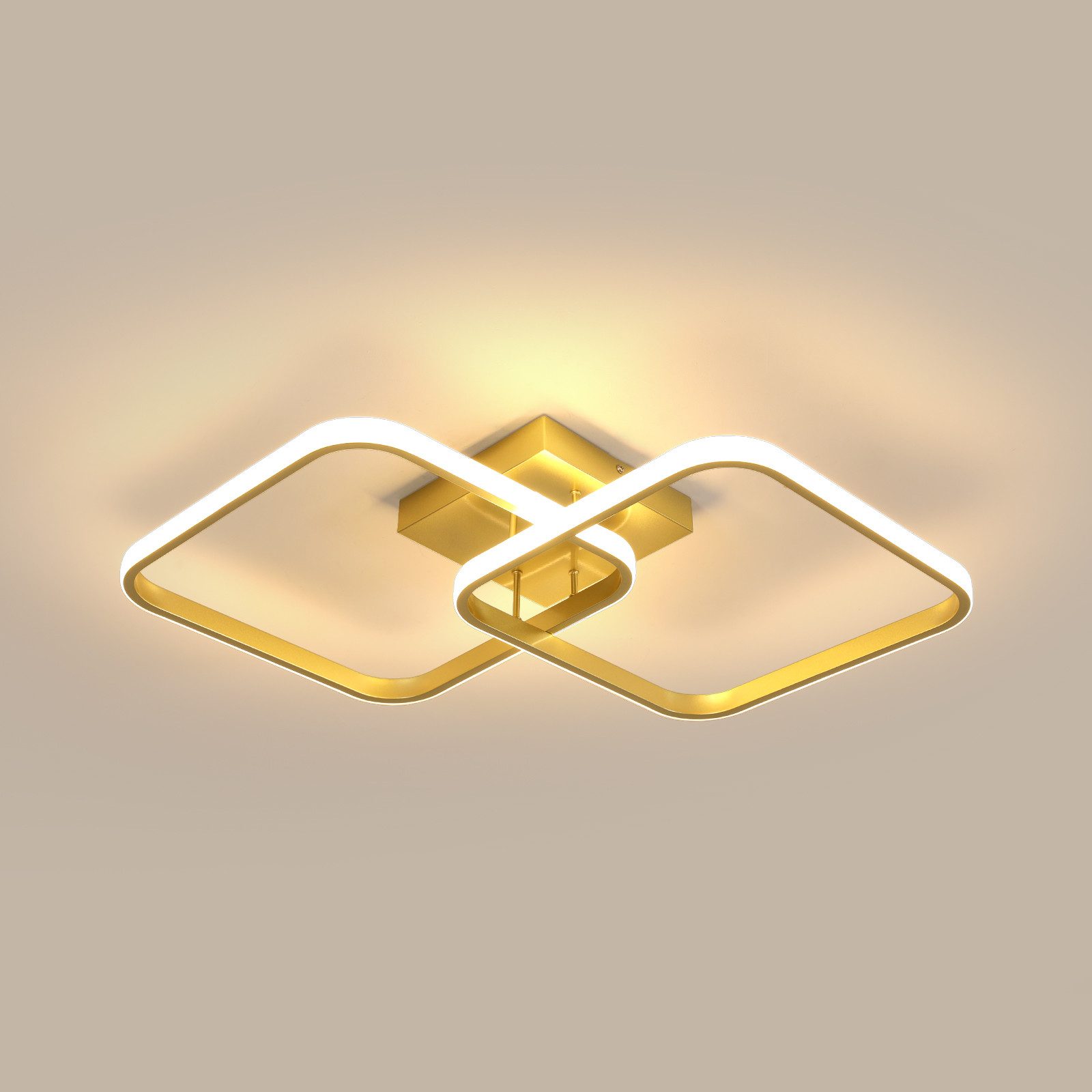 Goeco LED Deckenleuchte Moderne quadratische Deckenleuchte, günstig online kaufen
