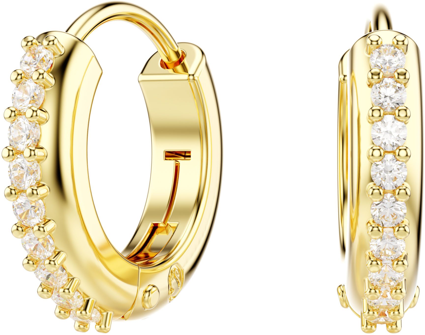 Swarovski Paar Creolen Schmuck Geschenk Matrix Ohrringe, mit Swarovski® Zirkonia (synth)