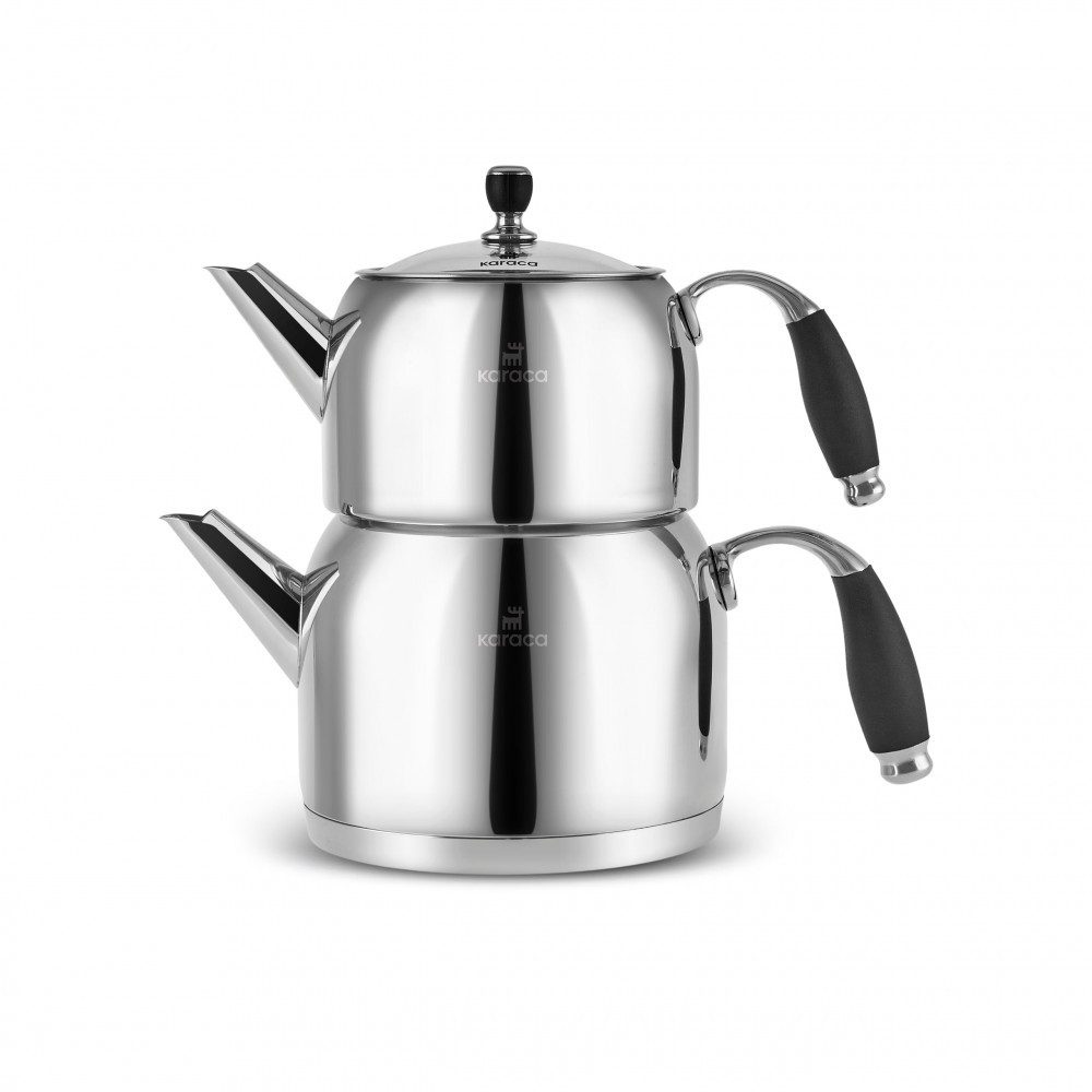 Karaca Teekanne Karaca Stahl Set Teekessel 2 L + Teekanne 1 L, Edelstahl 18/10, 2 l