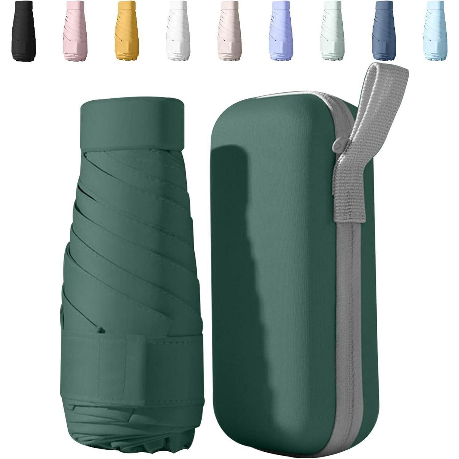 Sykerout Taschenregenschirm Mini Regenschirm Taschenschirm UV-Schutz Faltbarer Reise Regenschirm