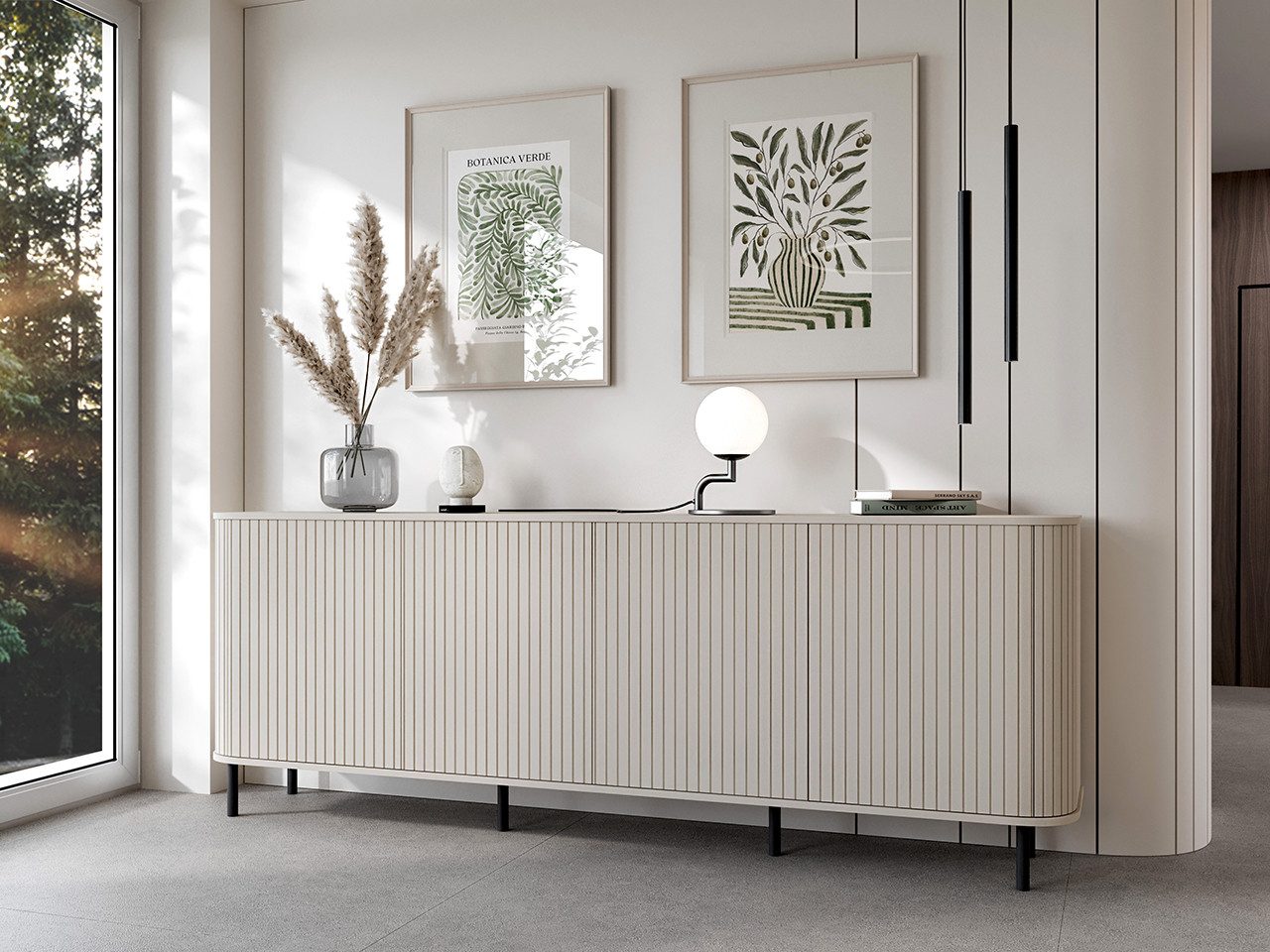 MOEBLINE Kommode Sideboard 4DN ZILLO kaschmir