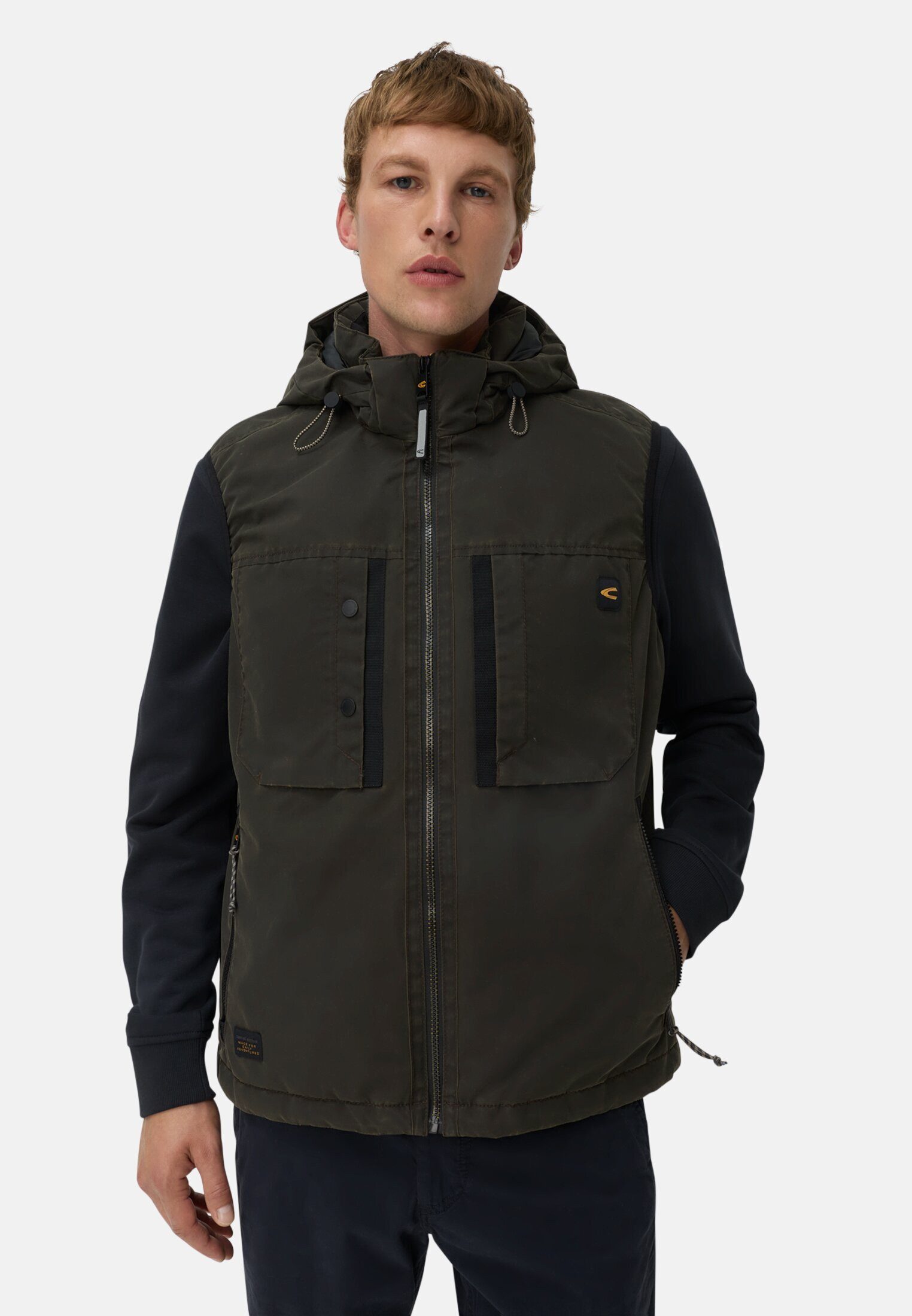 camel active Funktionsweste mit abnehmbarer Kapuze ärmellos Abnehmbare Kapuze Weste_Outdoor-Weste