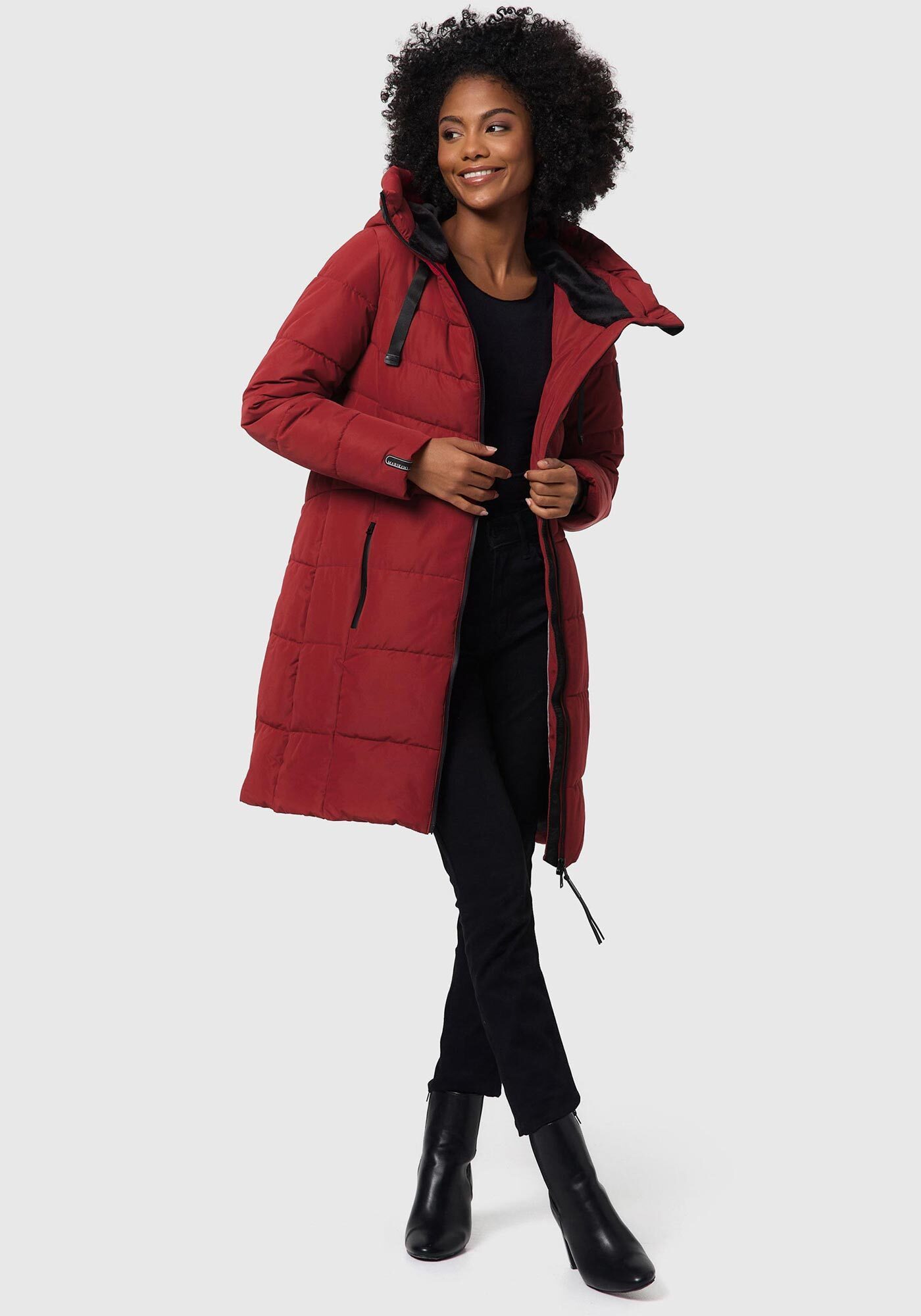 Marikoo Winterjacke Natsukoo XVI Stepp Mantel mit großer Kapuze