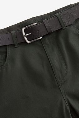 Next 5-Pocket-Hose Slim Fit Hose mit 5 Taschen und Gürtel (2-tlg)