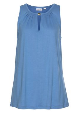 LASCANA Tanktop mit Zieraccessoire, lässiges Blusentop, elegant