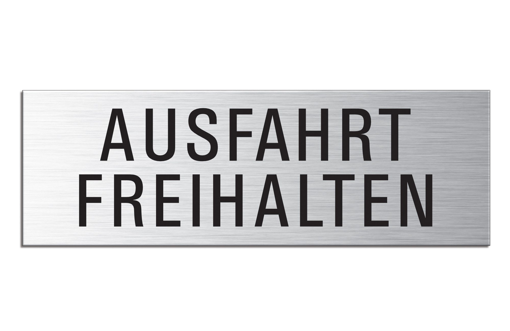 OFFORM DESIGN Hinweisschild Ausfahrt Freihalten Schild 240x80 mm Aluminium selbstklebend, (1 St)