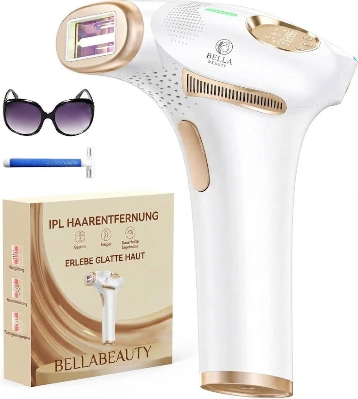 BELLABEAUTY IPL-Haarentferner IPL Laser, IPL Haarentfernungsgerät, IPL mit Kühlfunktion, 999,999 Lichtimpulse, Laser für Frauen, Damengeschenk, Lumea IPL