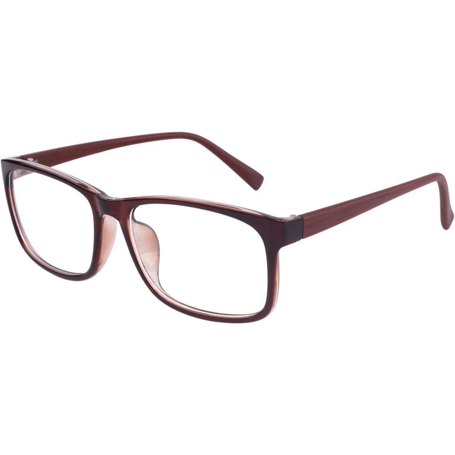 LuxusKollektion Brillengestell Brille Nerdbrille ohne Stärke Damen Herren UV400 PO2 Braun
